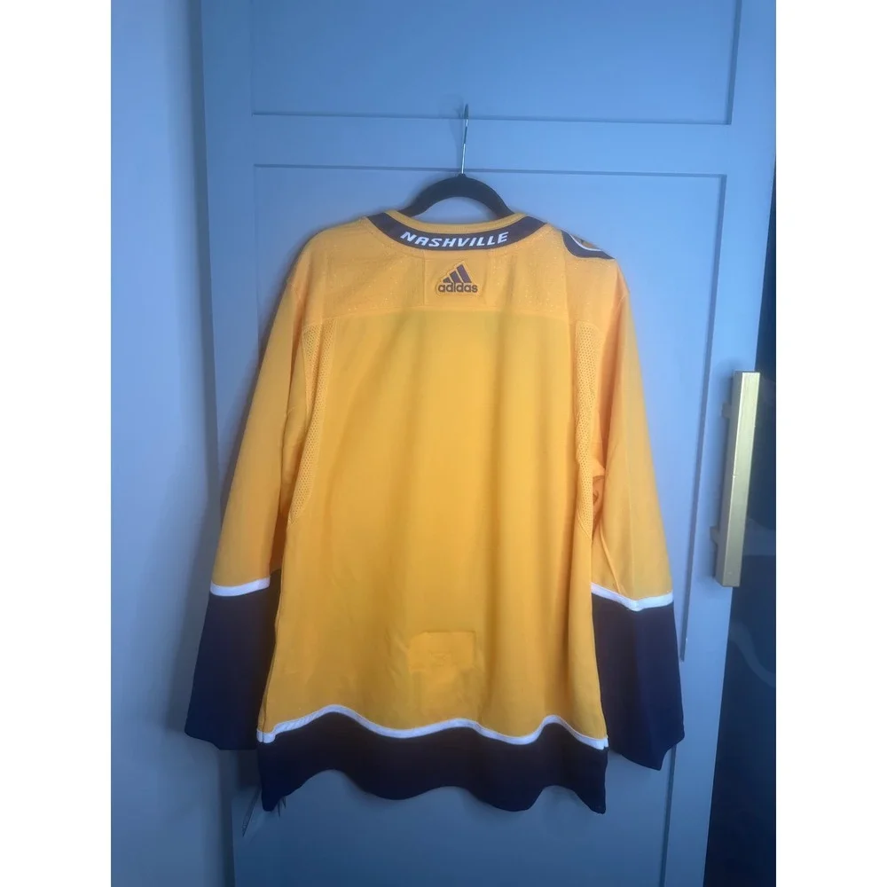 Nashville Predators Adidas NHL Jersey Size 54‎ Yellow Tennessee Hockey